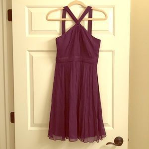 J. Crew Chiffon Plum Dress
